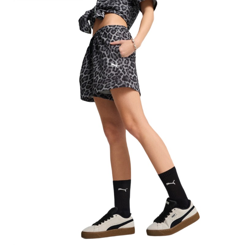 Puma LEO LUXE A-Line AOP Shorts 3inch (632341 01)