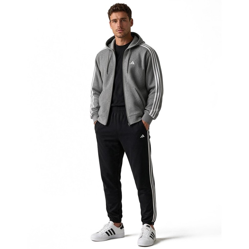 Adidas Essentials 3-Stripes Fleece Tapered Cuffed Pants (KY4141)