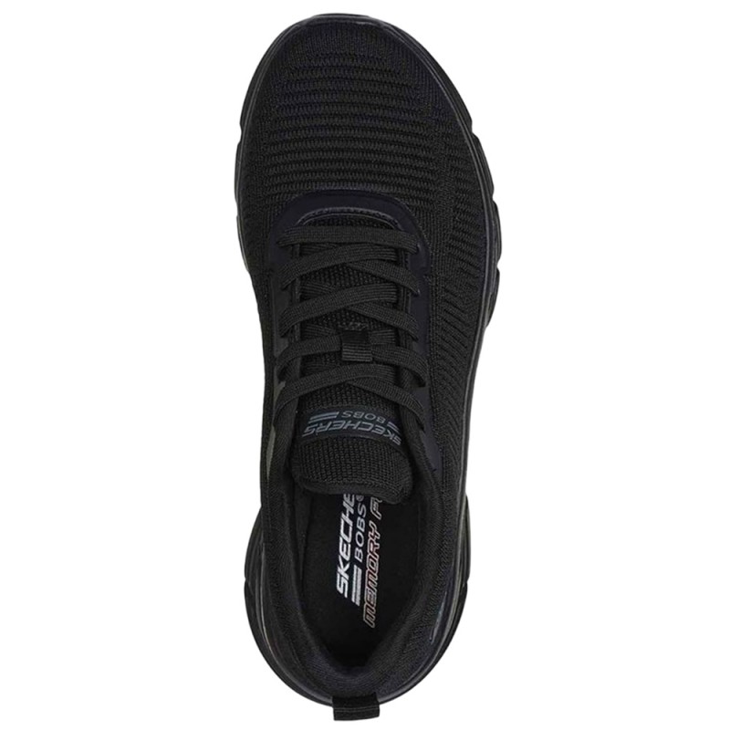 Skechers Engineered Knit Fashion Lace Up Sneaker (117385 BBK)