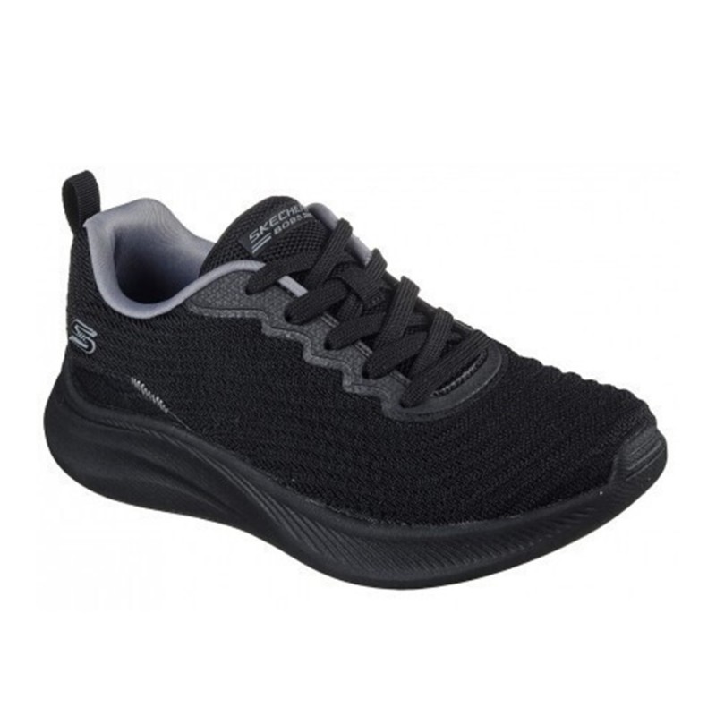 Skechers Textured Engineered Knit Lace Up Sneaker (117731 BBK)