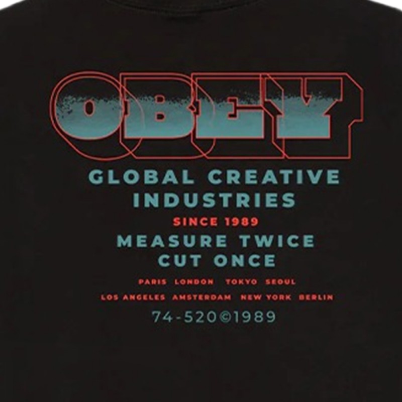 OBEY MEASURE TWICE TEE (165264146 BLK)