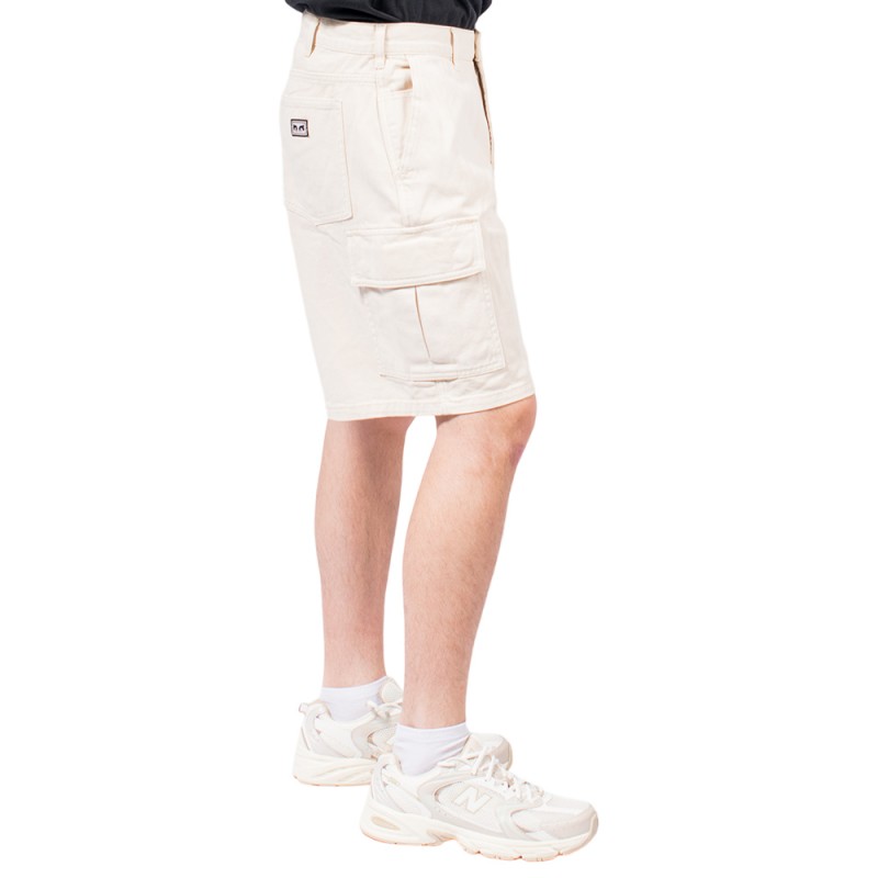 OBEY BIGWIG BAGGY DENIM CARGO SHORT (172100085 CLY)