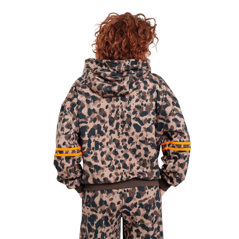 PCP Leopard Zipped Hoodie ΖΑΚΕΤΑ ΦΟΥΤΕΡ (2026W300000 Brown)