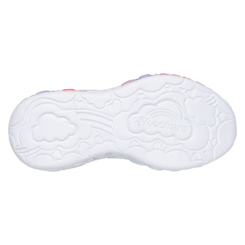 Skechers Lighted Satin Gore & Strap W/ Sparkle Mesh & Glitter Overlays (302696L LVMT)