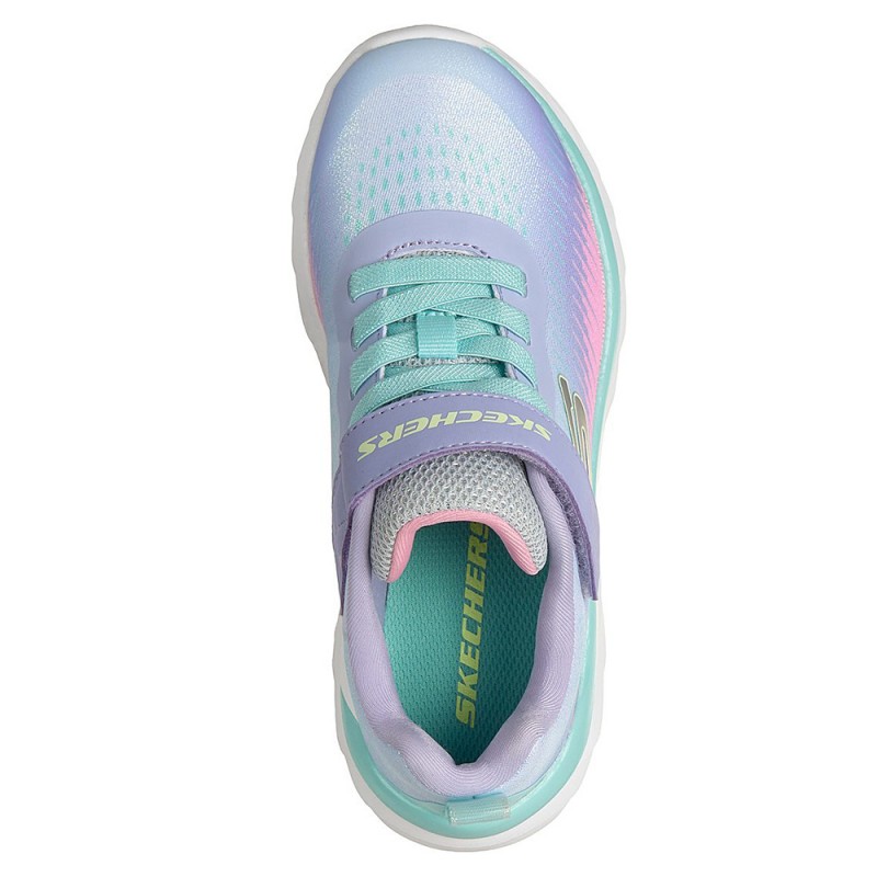 Skechers Gore and Strap Sublimated Ombre Sparkle Mesh Sneaker (303599L LVMT)