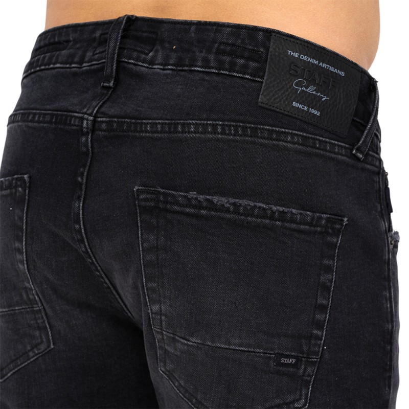 Staff Jeans Paolo Μαύρη Ανδρική Βερμούδα Classic Fit (5-890.388.BL.053 .00)