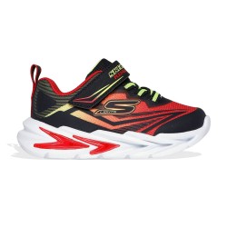 Skechers Lighted Gore & Strap Sneaker W/ Midsole Techpiece (400139N BKRD)