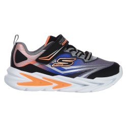 Skechers Lighted Gore & Strap Sneaker W/ Midsole Techpiece (400139N BKSL)