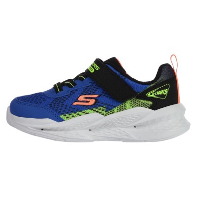 Skechers Lighted Gore & Strap Sneaker W/ Textured Midsole (401490N BLBK)