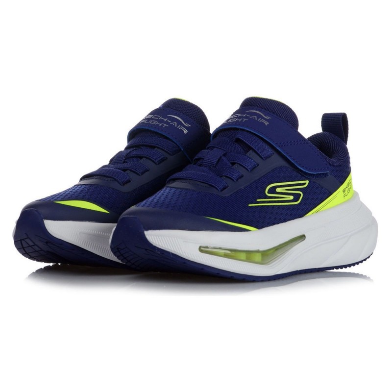 Skechers Gore And Strap Sneaker W/ Forefoot Airbag & Durable Rubber Bottom Plate (404095L NVYL)