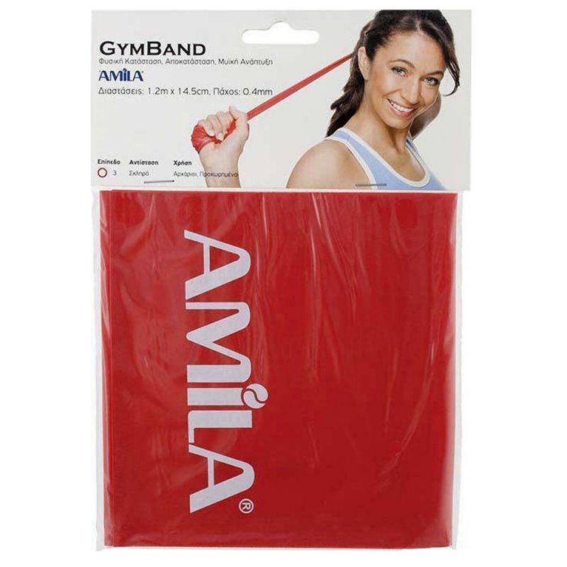 ΛΑΣΤΙΧΟ GYMBAND 1.2m 0.4mm ΚΟΚΚΙΝΟ (48182)