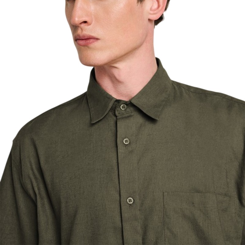 Staff Jeans Grant Man Shirt Linen Short Sleeve (61-205.055 N0005)