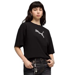 Puma ESS GRAPHICS LEO LUXE Bedazzled Oversized Tee (634566 01)