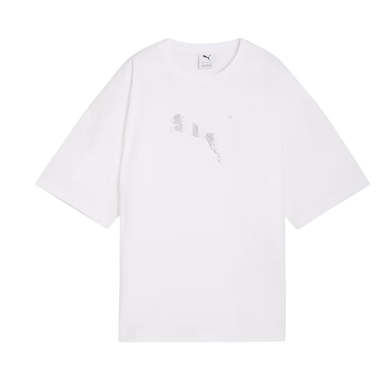 Puma ESS GRAPHICS LEO LUXE Bedazzled Oversized Tee (634566 02)