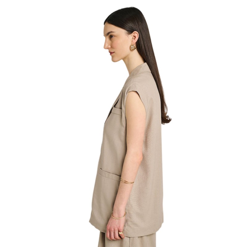 Staff Jeans Holly Linen Long Vest (65-102.055 Ν0033)