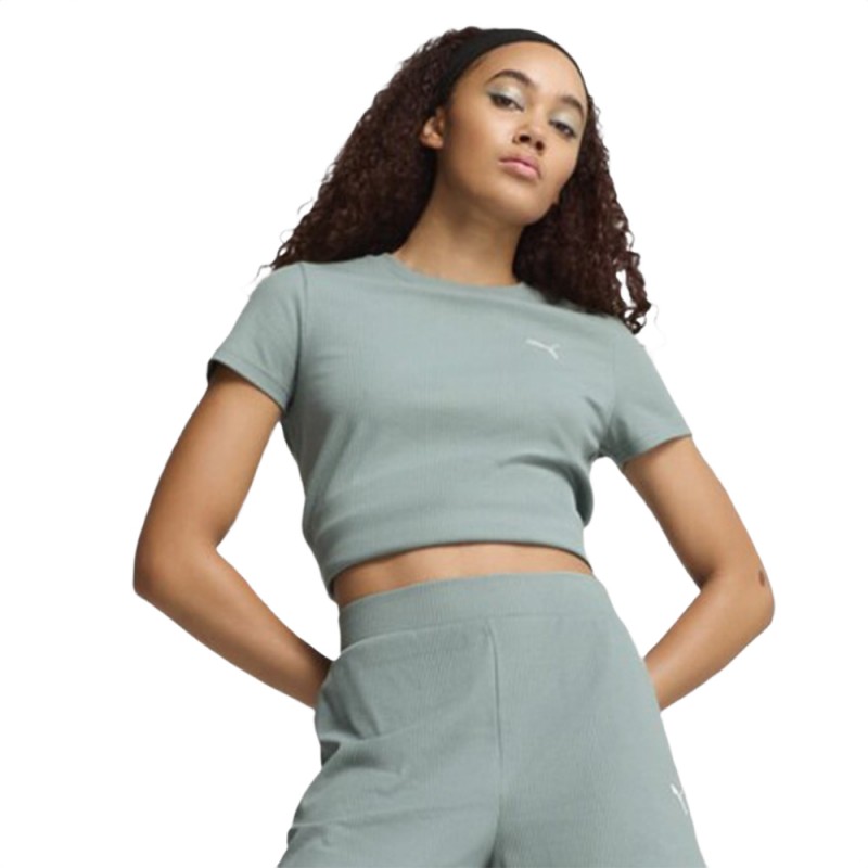 Puma ESS ELEVATED High-Rise Rib Shorts 5inch