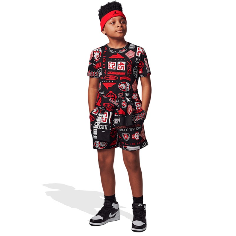 Nike JDB MJ ESS AOP SS TEE (95D621-023)