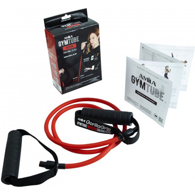 ΛΑΣΤΙΧΟ GYMTUBE ΛΑΒΗ GORILLA GRIP 140cm MEDIUM ΚΟΚΚΙΝΟ (96653)