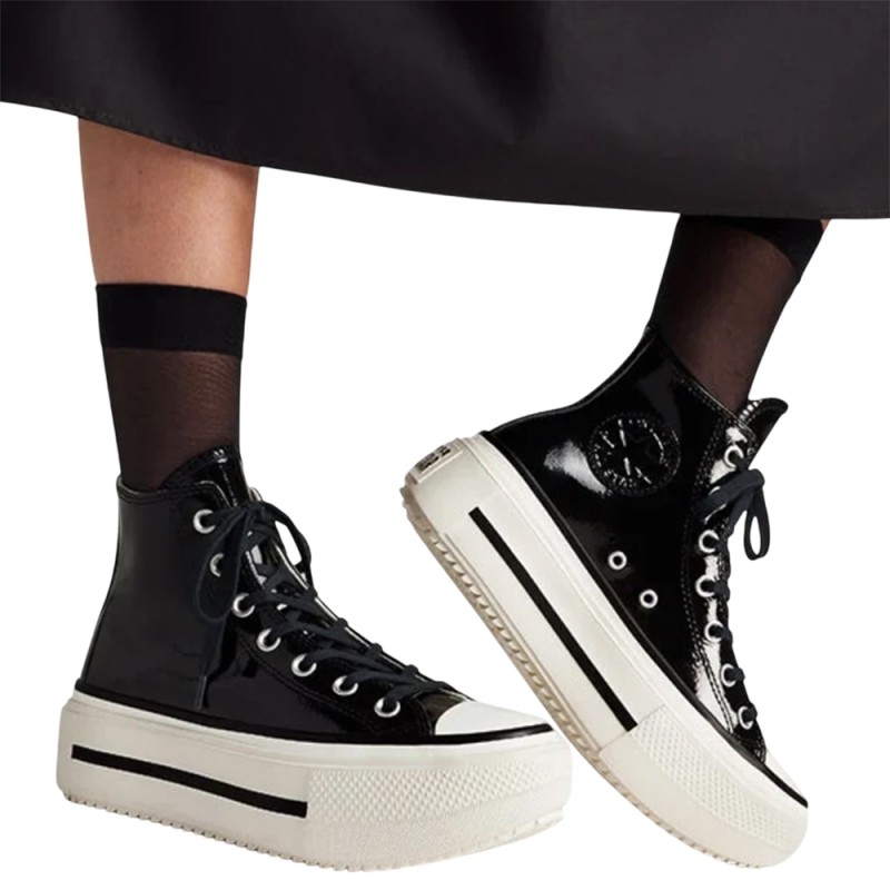 Converse CHUCK TAYLOR ALL STAR LIFT DOUBLE STACK PLATFORM PATENT LEATHE (A12977C)