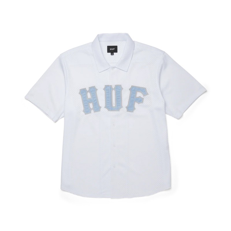 HUF ARCH MESH BUTTON UP (BU00237 WHITE)