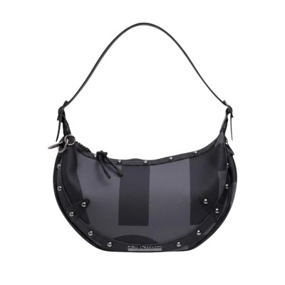 Elena Athanasiou Hype Vegan Baguette EA Logo Τσάντα Ώμου (EA-00229 Grey)