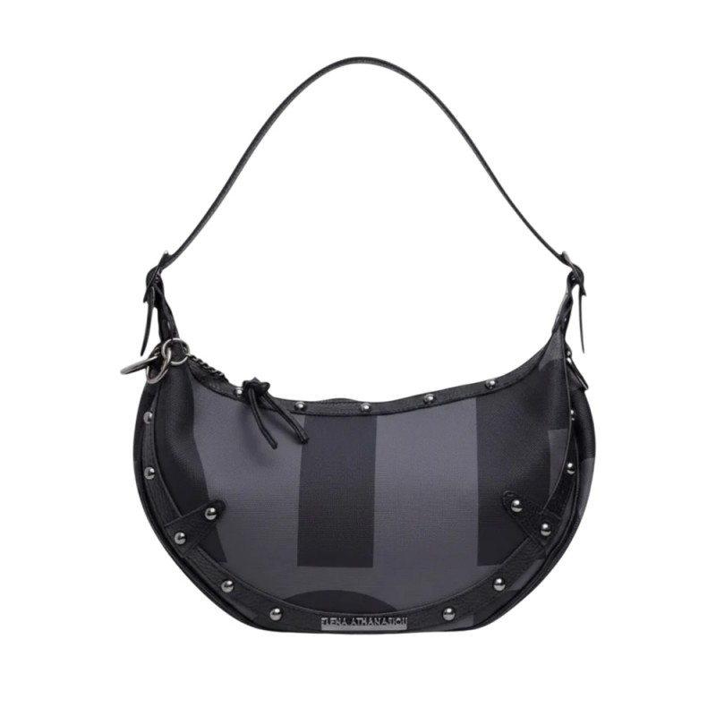 Elena Athanasiou Hype Vegan Baguette EA Logo Τσάντα Ώμου (EA-00229 Grey)