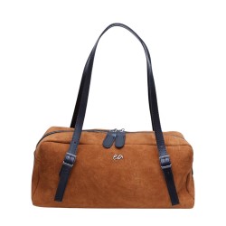 Elena Athanasiou Silhouette Belt Suede Large Τσαντα Ωμου (EA-00301 Camel)