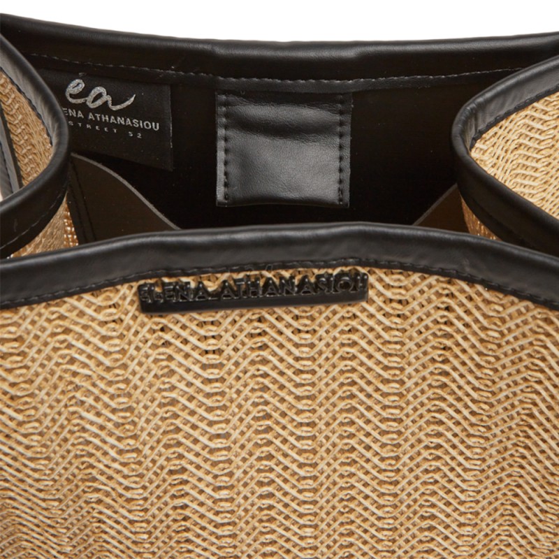 Elena Athanasiou Natural Straw Tote Bag (EA-140 Beige)