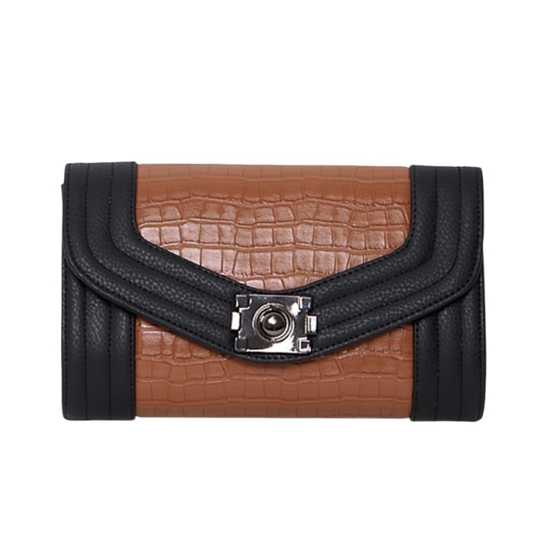 Elena Athanasiou Streetline Clutch Croco (EA-164 Cognac)