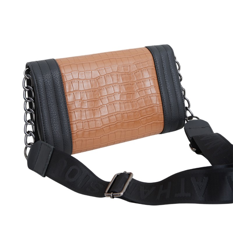 Elena Athanasiou Streetline Clutch Croco (EA-164 Cognac)