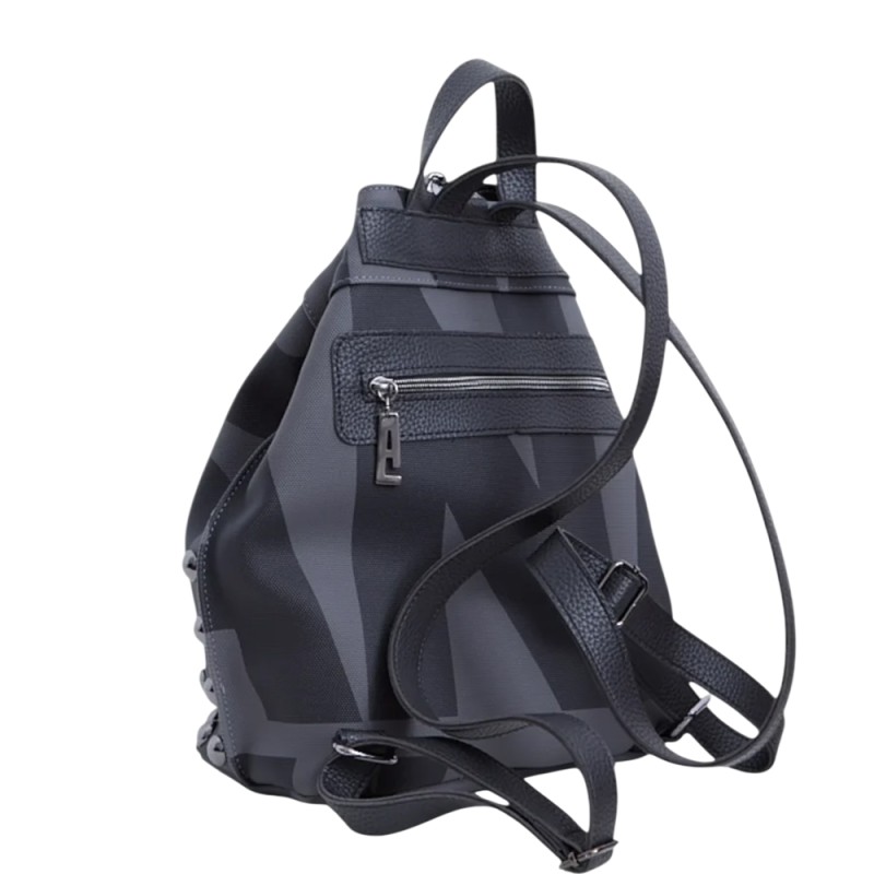 Elena Athanasiou Black N’ Metal EA Logo Backpack (EA-172 Grey-Nikel)