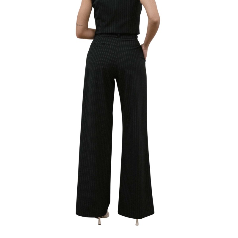 4Tailors The Sweet Heat Wide Leg Pants (FW25-121 BLACK)