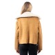 Jakke VERA SHEARLING AVIATOR (J2200C4 TAN AND CREAM)