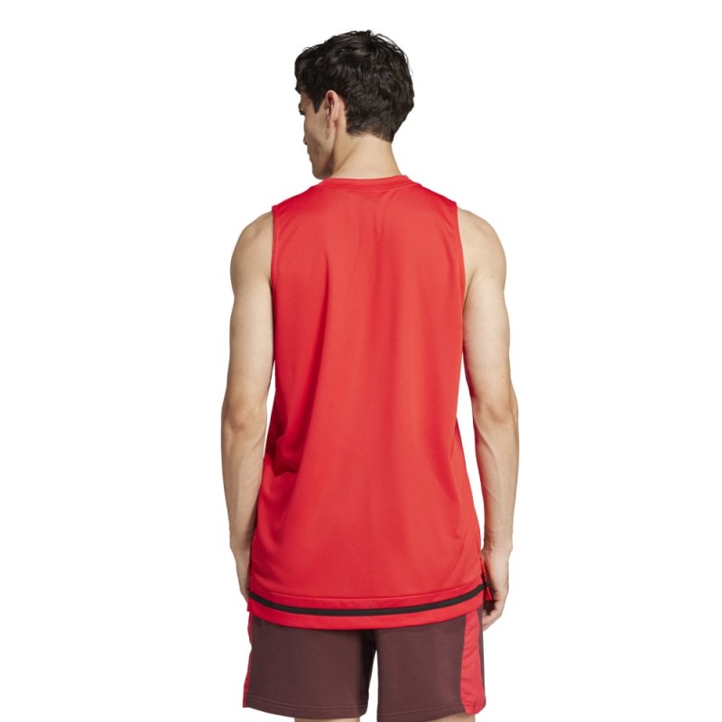 Adidas Sportswear Ανδρικό Αμάνικο T-Shirt Κόκκινο (JC8442)