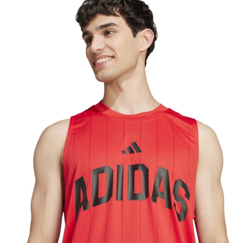 Adidas Sportswear Ανδρικό Αμάνικο T-Shirt Κόκκινο (JC8442)