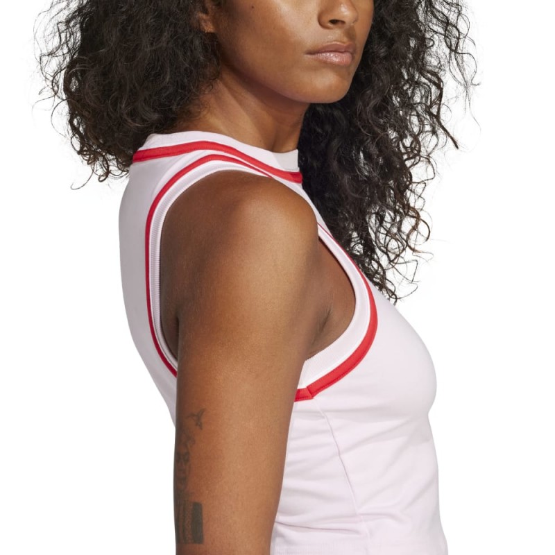 Adidas Essentials Color-Pop Cotton Crop Tank Top - Pink (JD5554)