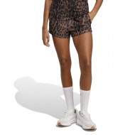 Adidas Seasonal Essentials Leopard Print Woven Shorts with 3-Stripes (JZ0199)