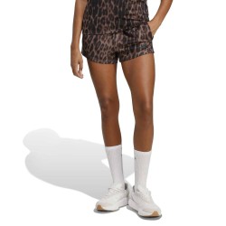 Adidas Seasonal Essentials Leopard Print Woven Shorts with 3-Stripes (JZ0199)