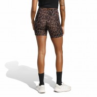 Adida Seasonal Essentials Leopard Print Biker Shorts with 3-Stripes (JZ0201)