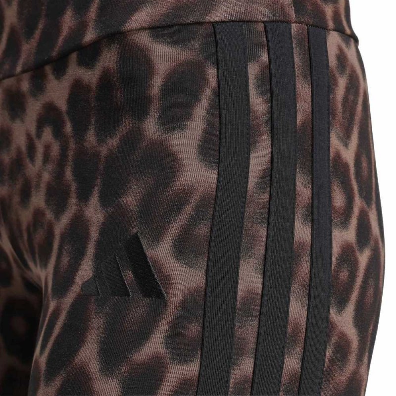 Adida Seasonal Essentials Leopard Print Biker Shorts with 3-Stripes (JZ0201)