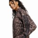 Adidas Seasonal Essentials Leopard Print Woven Overshirt with 3-Stripes (JZ0297)