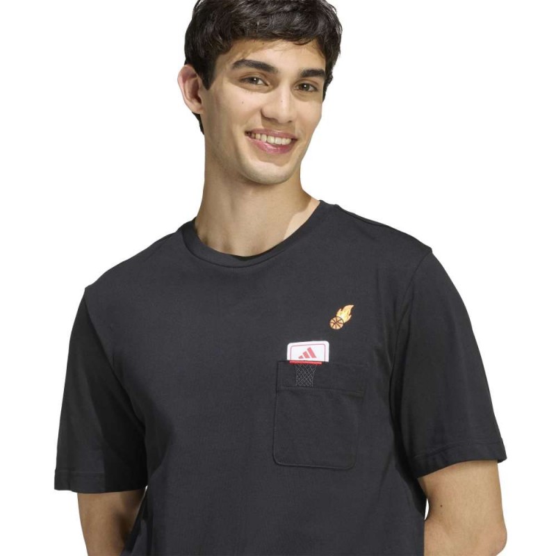 Adidas MINI EMBROIDERY BASKETBALL GRAPHIC T-SHIRT (KB2526)