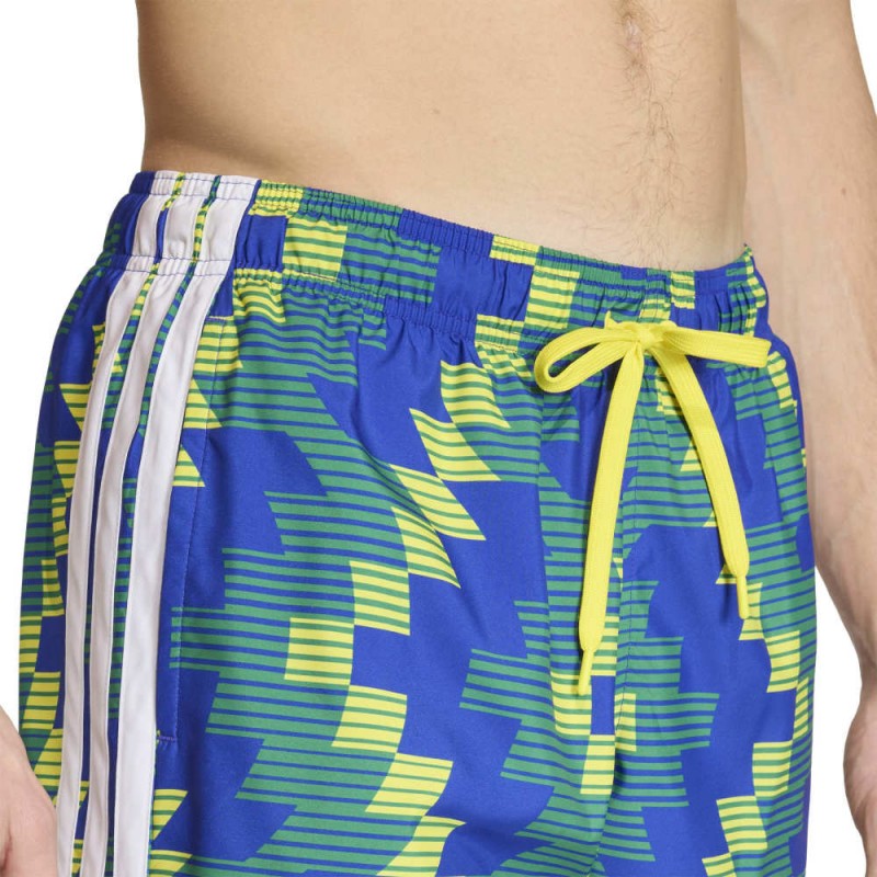Adidas Football-Inspired Graphic Swim Shorts 5-Inch (KD5346)