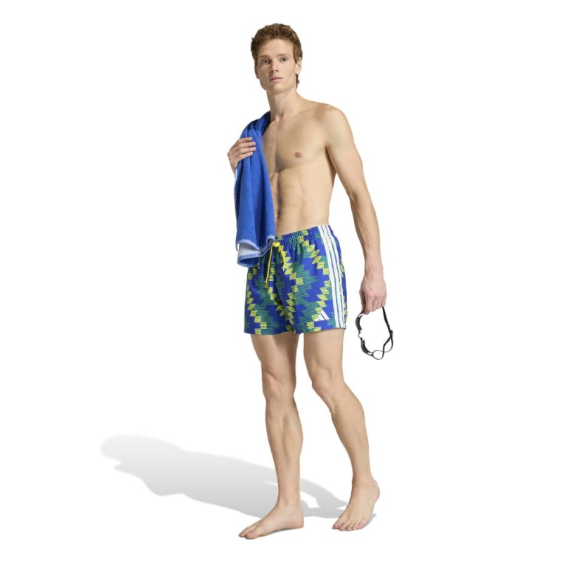 Adidas Football-Inspired Graphic Swim Shorts 5-Inch (KD5346)