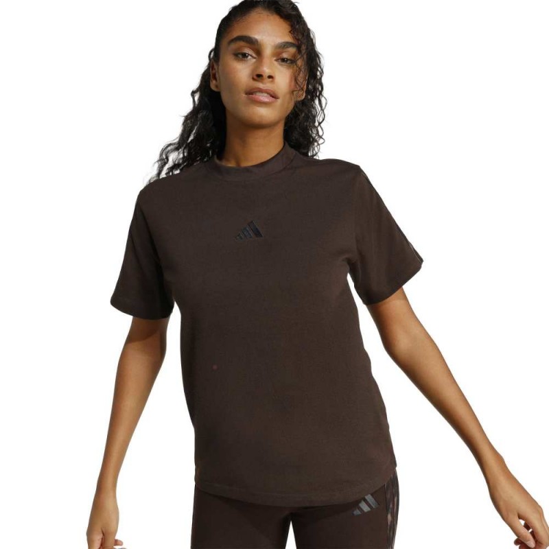 Adidas Seasonal Essentials Leopard Print T-Shirt with 3-Stripes (KE8830)