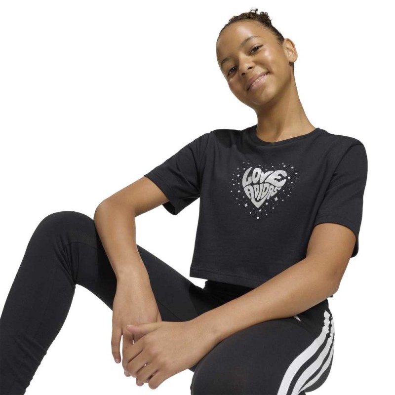 Adidas EVERYDAY GLAM CROPPED GRAPHIC T-SHIRT JUNIOR (KG9226)