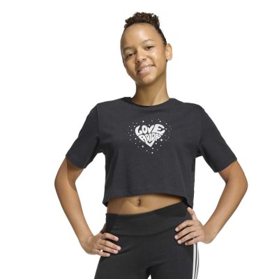 Adidas EVERYDAY GLAM CROPPED GRAPHIC T-SHIRT JUNIOR (KG9226)