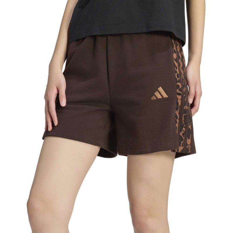 Adidas Seasonal Essentials 3-Stripes Animal Print Shorts (KV9301)