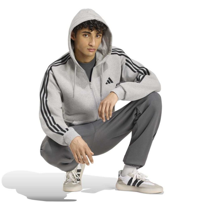 Adidas Essentials 3-Stripes Fleece Tapered Cuffed Pants (KY4128)