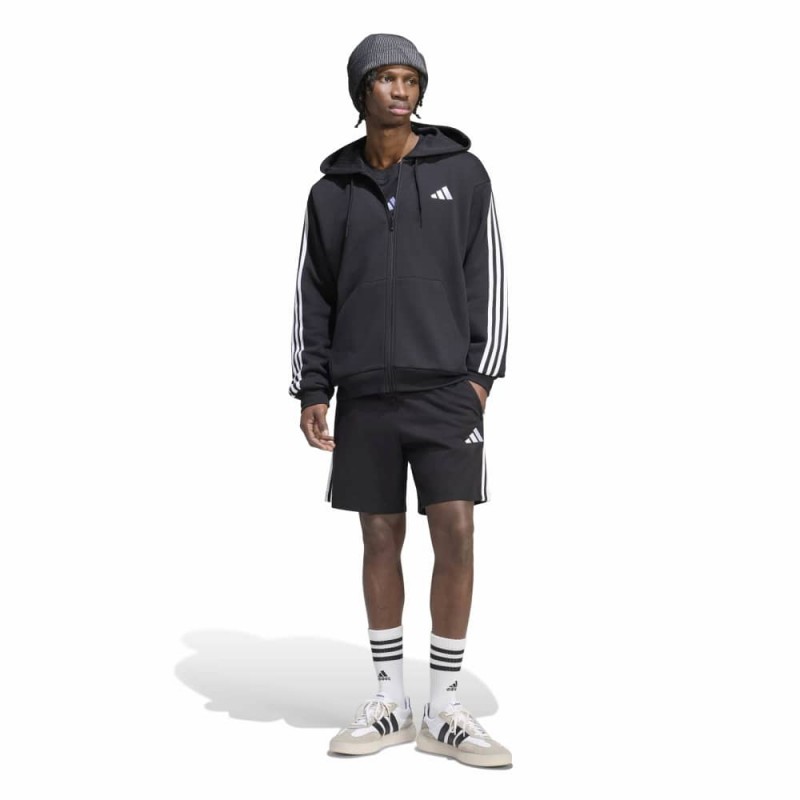 Adidas Essentials 3-Stripes Fleece Full-Zip Hoodie (KY6559)